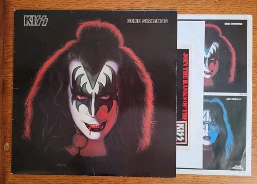 KISS Gene Simmons 1978 Solo LP w/ POSTER, FORM & INNER Casablanca 1st Press VG+