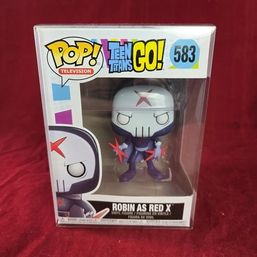 Funko POP! Television: Teen Titans Go! Robin as Red X #583 W/Protector