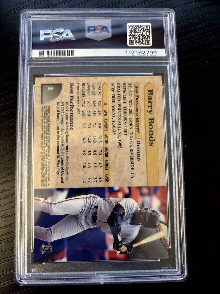 1998 Bowman's Best - Barry Bonds #3 - Image 2 of 2