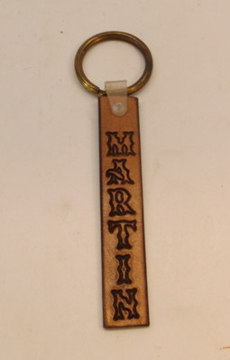 Personalized Leather Keychain, Engraving, Handcrafted ''MARTIN''