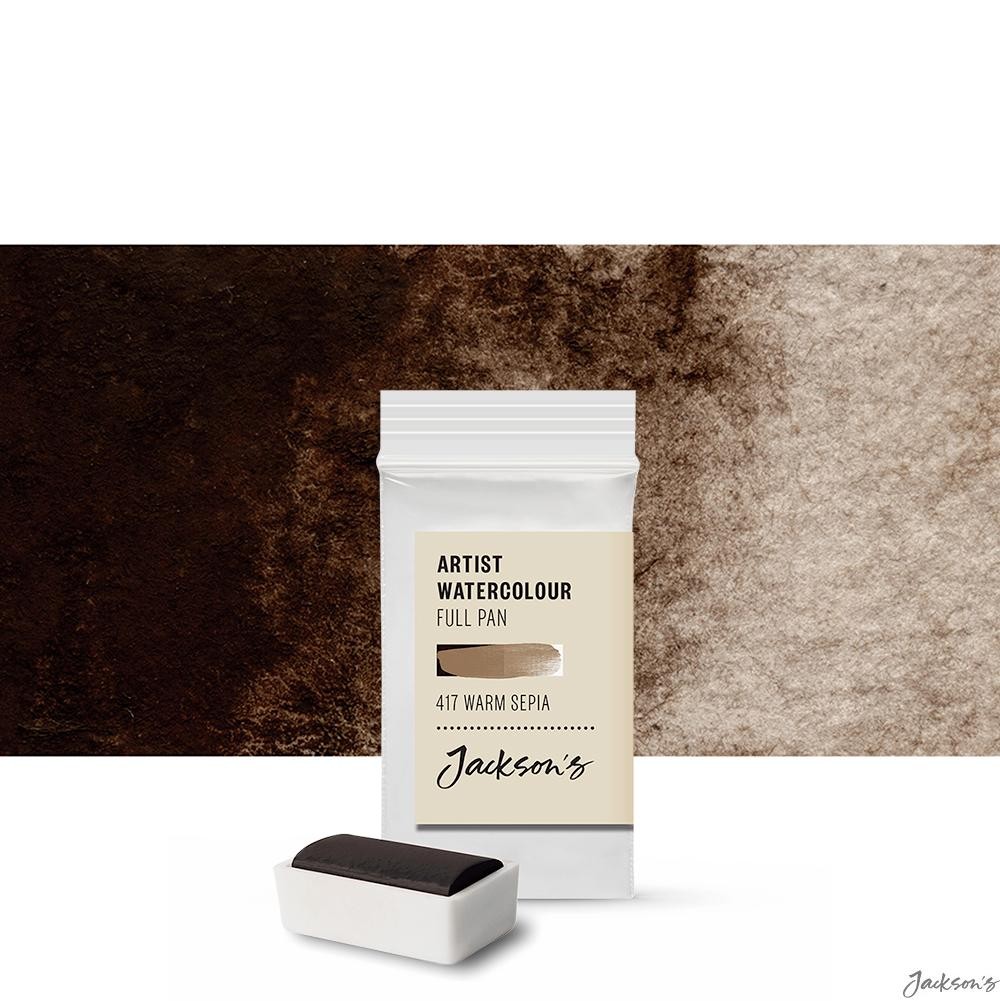 Jackson's : Artist Watercolour Paint : Full Pan : Warm Sepia