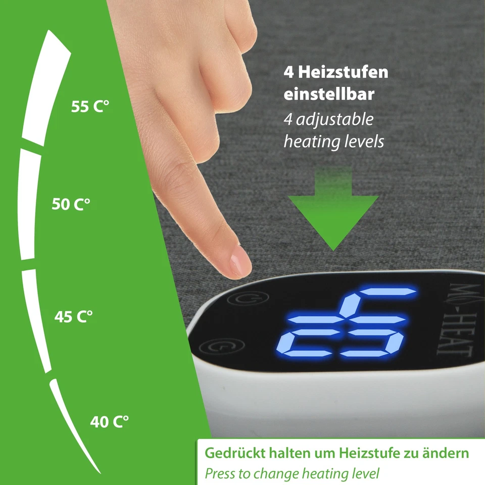 Schreibtischunterlage beheizte Tischmatte Schreibtischheizung Tischheizung 60x36 - Bild 4 von 4