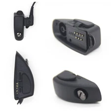 1× Earpiece Headset Mic Audio Adapter Converter For Motorola Walkie Talkie Radio