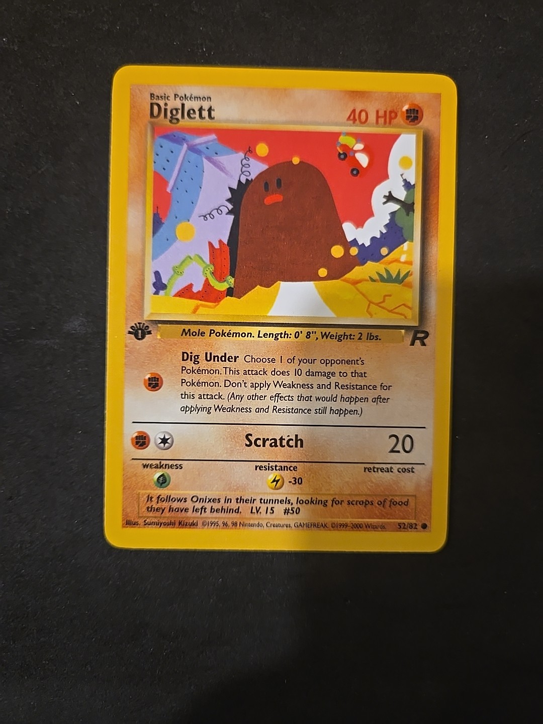 DIGLETT - 52/82 - 1st Edition Team Rocket - Common - Pokemon - NM