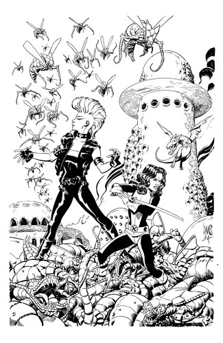 ORIGINAL PAUL SMITH ART X MEN THE BROOD KITTY STORM SIGNED UXM MUTANTS SKETCH