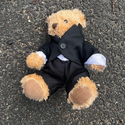 Cherished Teddies Groom Brown Teddy Bear Plush 6'' Stuffed Animal wearing Tuxedo