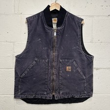 Vintage Faded Carhartt Quilted Artic Vest  Midnight Blue  V02 MDT Men  s Large