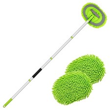 Ordenado 62" Car Wash Brush Kit Mitt Mop Sponge with Long Handle A-green