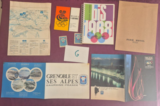 G / Jeux Olympique de Grenoble 1968 / plaquettes diverses