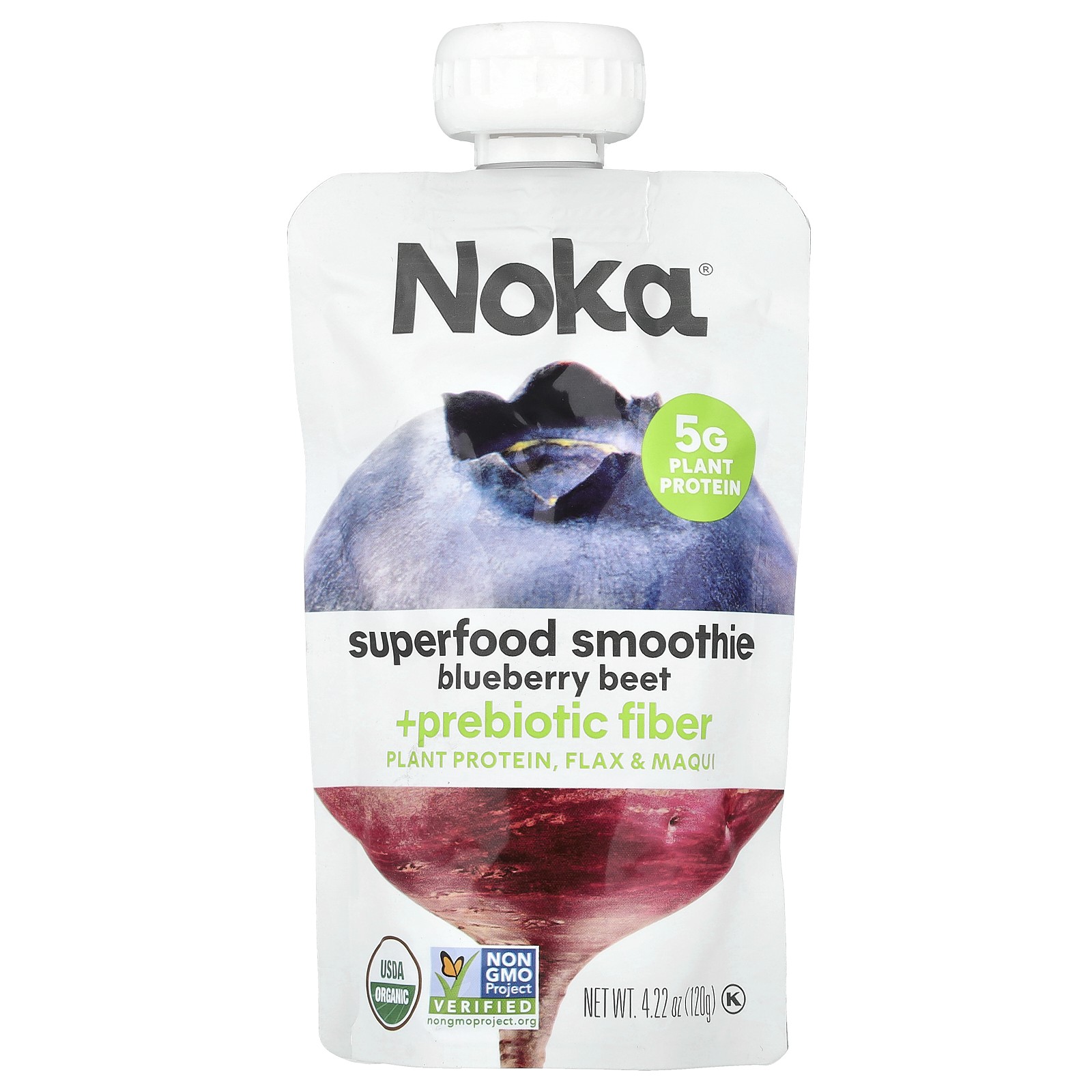 Superfood Smoothie + пребиотическая клетчатка, черничная свекла, 4,22 унции (120 г)