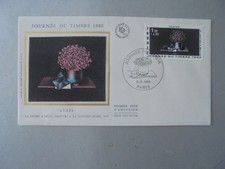 ENVELOPPE 1ER JOUR SOIE 1980 JOURNEE DU TIMBRE LETTRE A MELIS (t 2078 )