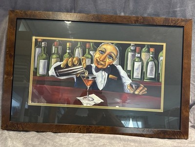  Jack  Bartender Art Print Size 27 by 17 1/2 Framed