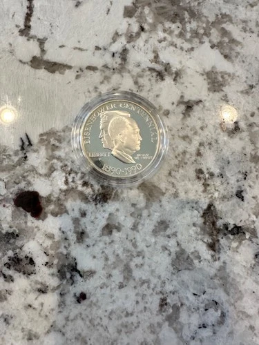 1990-P Eisenhower Commemorative Dollar — photo from the most recent tracked eBay sale