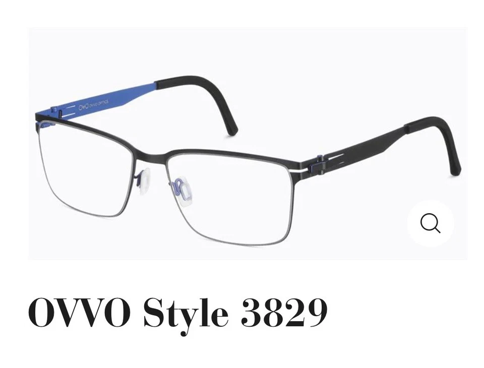 OVVO Optics 3829 Frame 50P/44A Black Matte Cobalt 55-18-140 TITANIUM/STEEL - Image 2 of 4