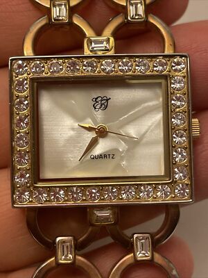 Vintage Gold Tone Mosaic Opal Dial Watch with Mother of Pearl Stretch Band Japan Mosaic Opal Dials - Etsy main image 4