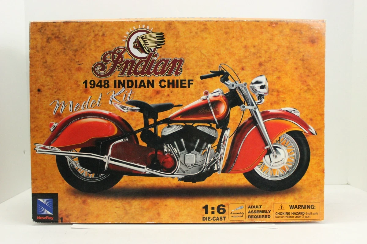 NewRay 1948 Indian Chief Motorcycle Model Kit. 1 6 Scale PLEASE