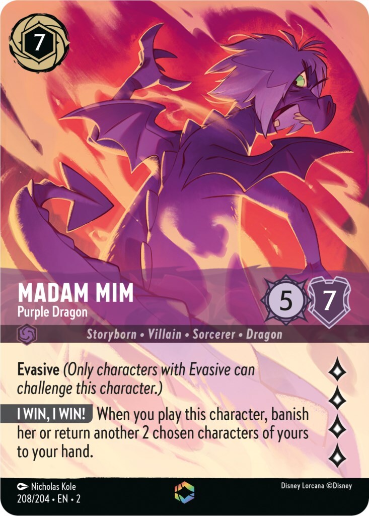 PSA10 マダム・ミム エンチャンテッド 208/204 ロルカナ Madam Mim - Purple Dragon 208/204 Rise of the Floodborn for sale