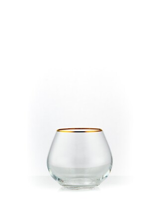 Wassergläser Whiskygläser Viola Gold 340 ml 6er Set mit gold Rand