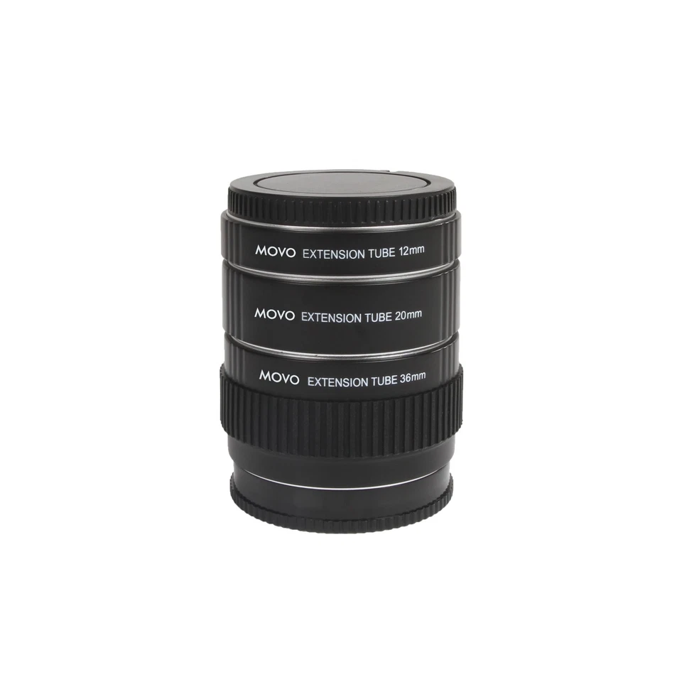 Movo Auto Focus Macro AF Lens Extension Tube Set for Sony Alpha DSLR Camera - Image 3 of 4