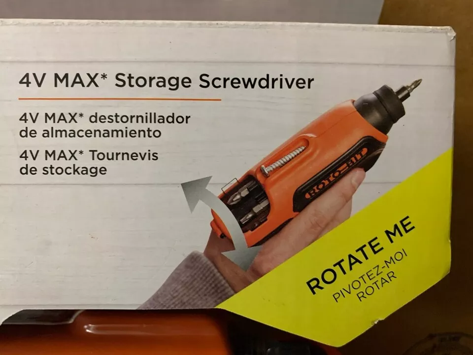 Black & Decker Screwdriver, Storage, 4V BDCS50C