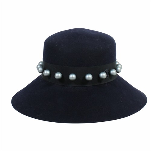 MAISON MICHEL Navy Blue Pearl Kendall 