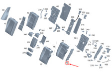 MB GLE W167 Rücksitzlehne außen rechts Polsterung A1679209202 MB GLE W167 Rücksitzlehne außen rechts Polsterung A1679209202