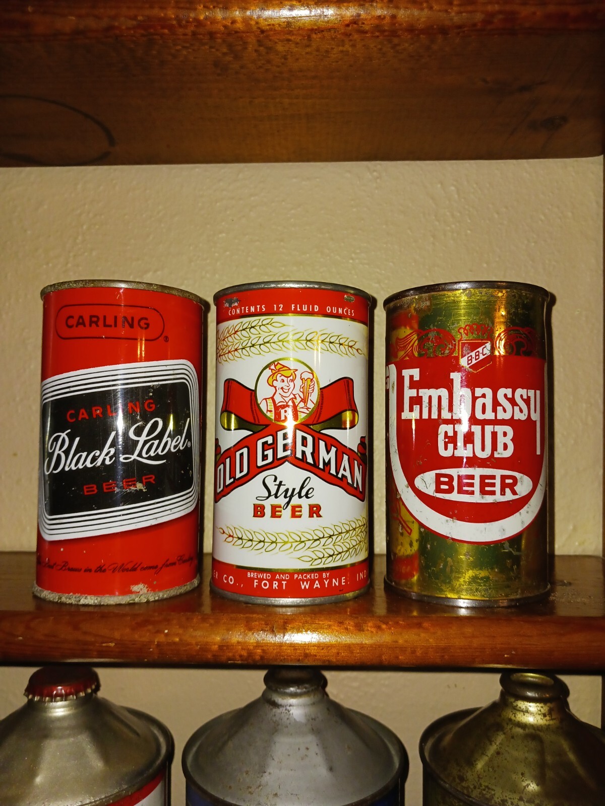 Three Vintage 12 Oz Flat Top Beer Cans eBay