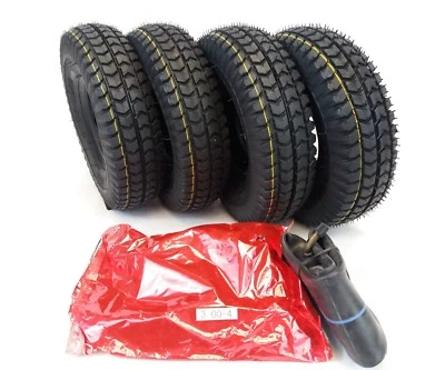 GOOD CARE Satz (4) 3,00-4 (260 x 85) schwarz Blockprofil Elektromobil Reifen & Schläuche.