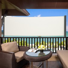 3M Side Awning Retractable Outdoor Privacy Screen For Garden Balcony Terrace