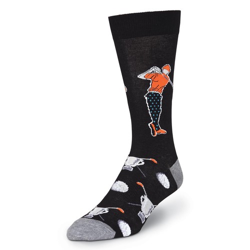 K.Bell Men's Newest Golfer Stylish Crew Socks Size 10-13 With Free Shipping - Picture 3 of 4