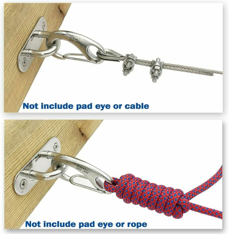 Heavy Duty Stainless Steel Spring Snap Rope Hook,Carabiner(4 Pack) eBay