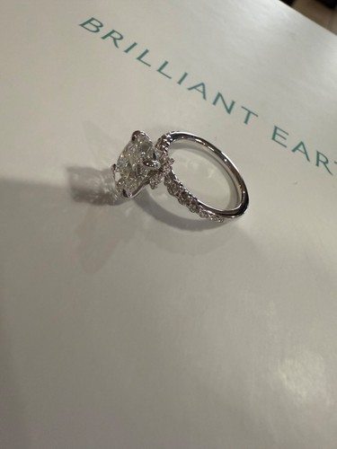 18K White Gold Addison Lab-Created Diamond Ring, 2.00 cts F/VS2 EX/EX Size 4.5 - Picture 5 of 14