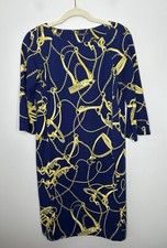 J. McLaughlin Campbell Knit Shift Dress Women’s Flared Sleeves Equestrian Small