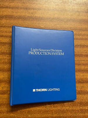 Light Sources Division Production System - Pub: Thorn Lighting - 1988 Paperback