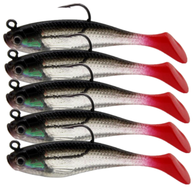 5PCS Soft Jig Head Swimbait Fishing Lure Worm Jigs Hooks Bass Artificial  Wobbler | eBay