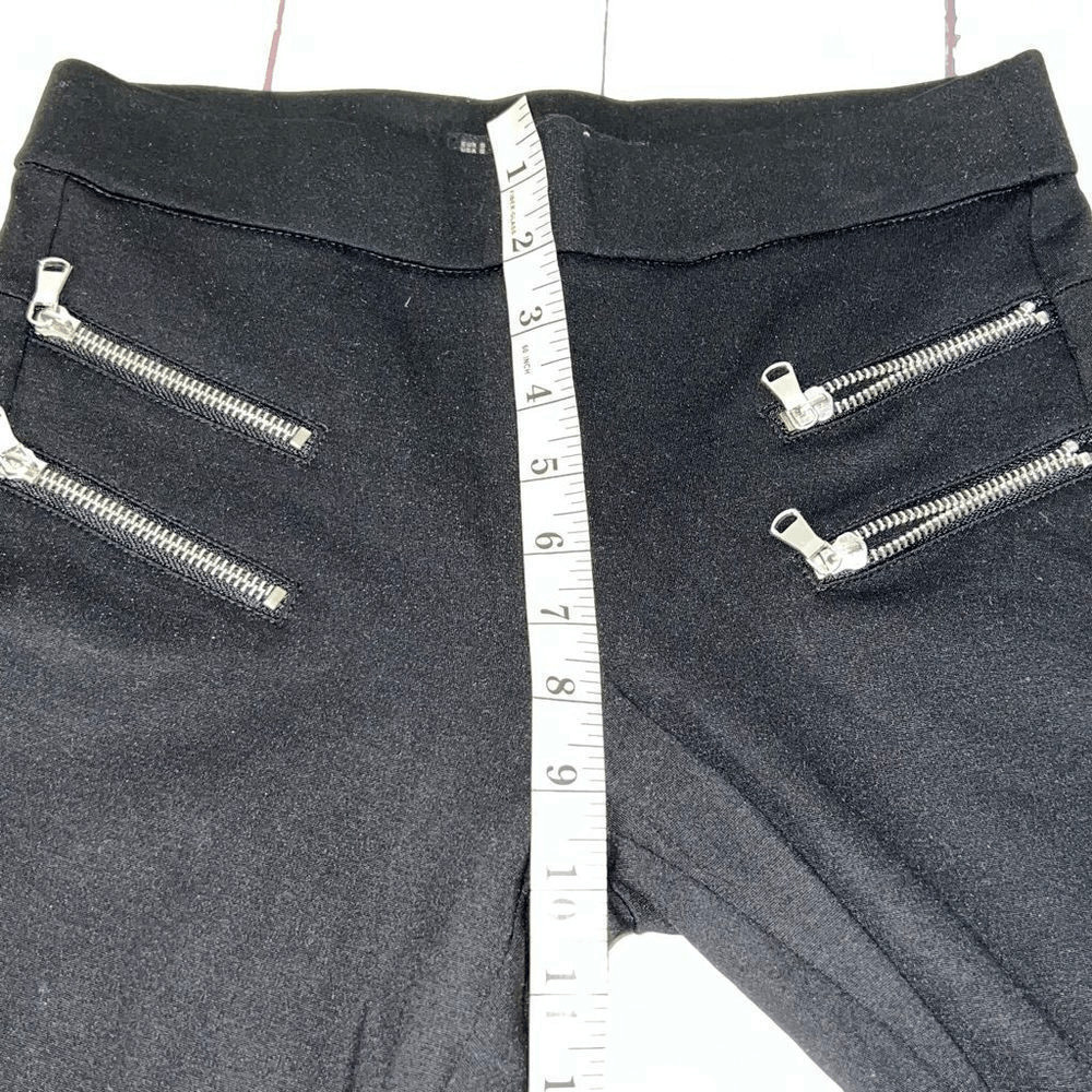Zara Basic Black zip Pants - image 7