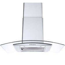 Campana extractora de cocina de montaje en pared Tieasy de 30 pulgadas 450 CFM vidrio templado de 3 velocidades