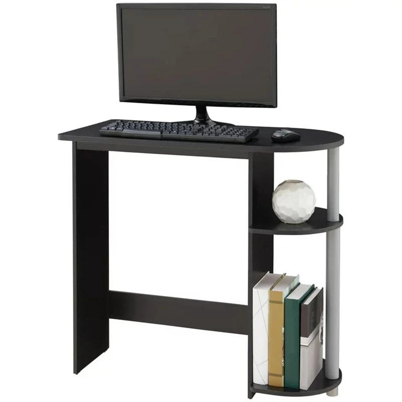 Mainstays Black Computer Desk with Built in Shelves 28.86