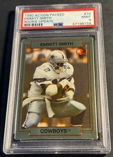 1990 EMMITT SMITH ACTION PACKED ROOKIE UPDATE #34 PSA 9 ROOKIE