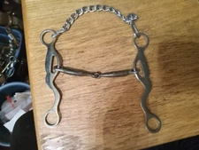 Loose cheek gag type snaffle bit sweet iron mouth 5 in SM 360