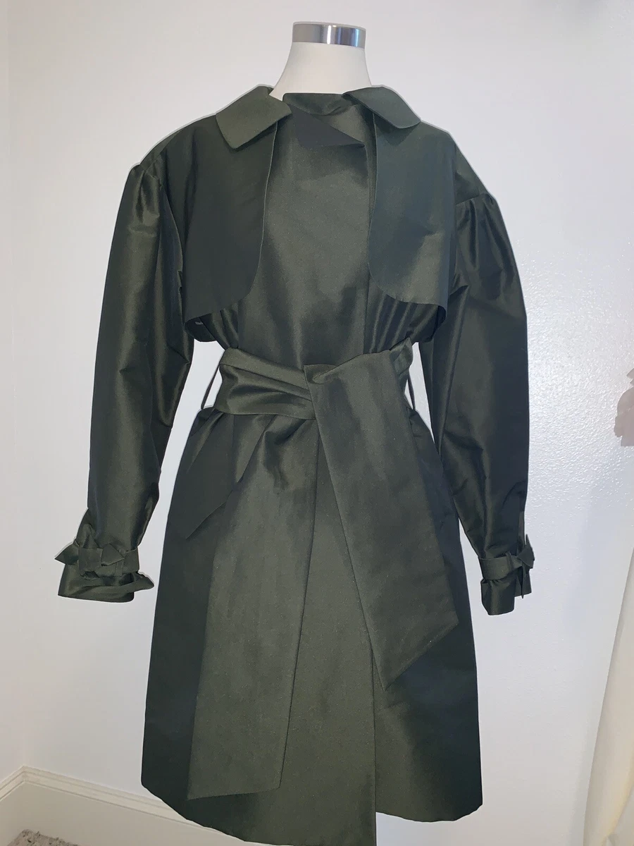 Emerald green top trench coat