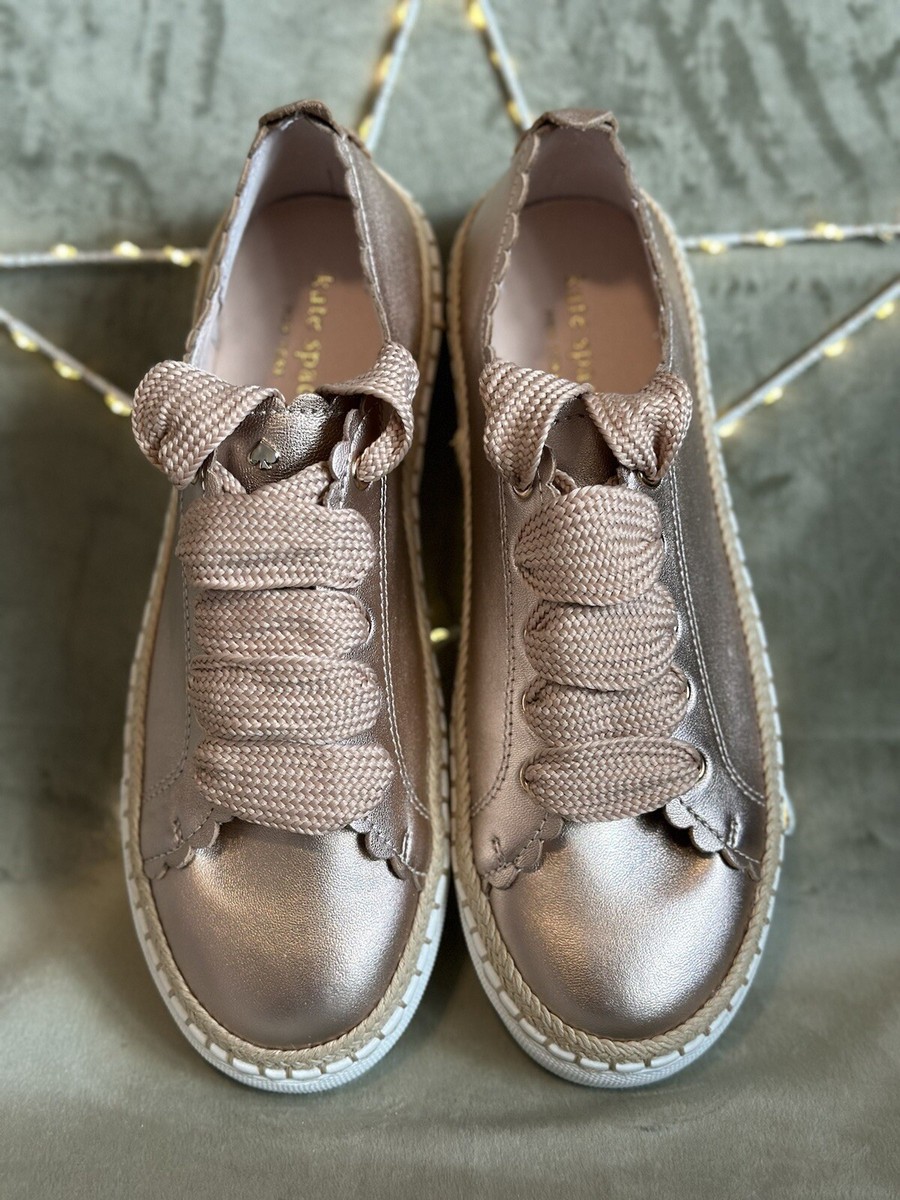 kate spade lilly sneakers rose gold