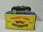 A MOKO LESNEY "MATCHBOX" SERIES NO. 12 GREEN LAND ROVER