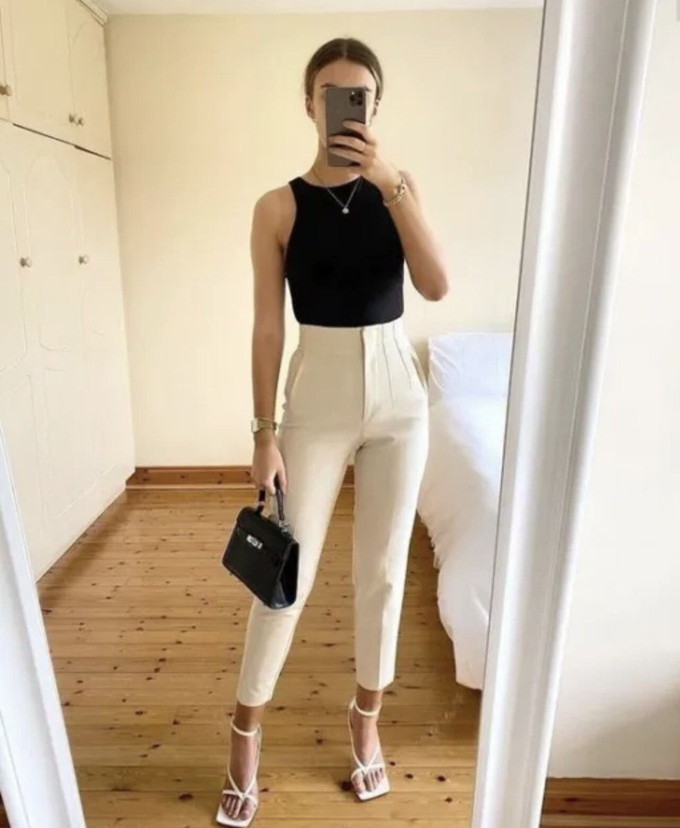パンツ   Woman Pants White LV044B623G YAS Sandra White High-Rise Wide Leg Jeans | GUESS Factory