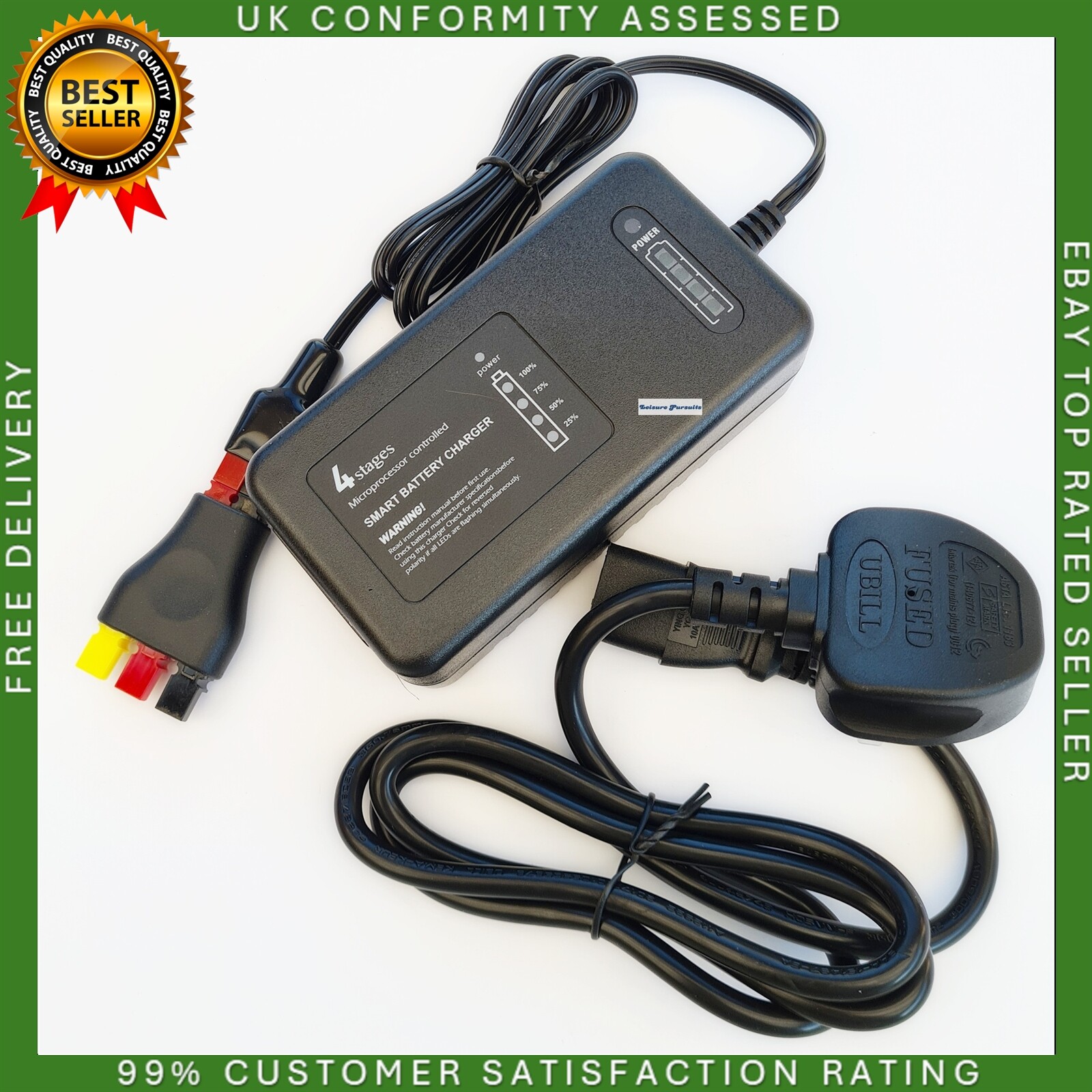 Powakaddy 3 Pin Lithium 16.8v Charger for FW / C2 14.4v Golf Trolley Batteries