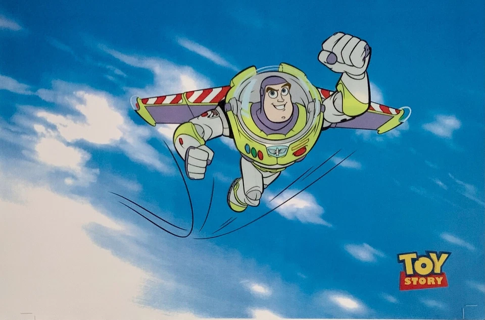 Disney Toy Story Buzz Lightyear Edición Limitada Sericel Animación Arte Celular Foto 3 de 4