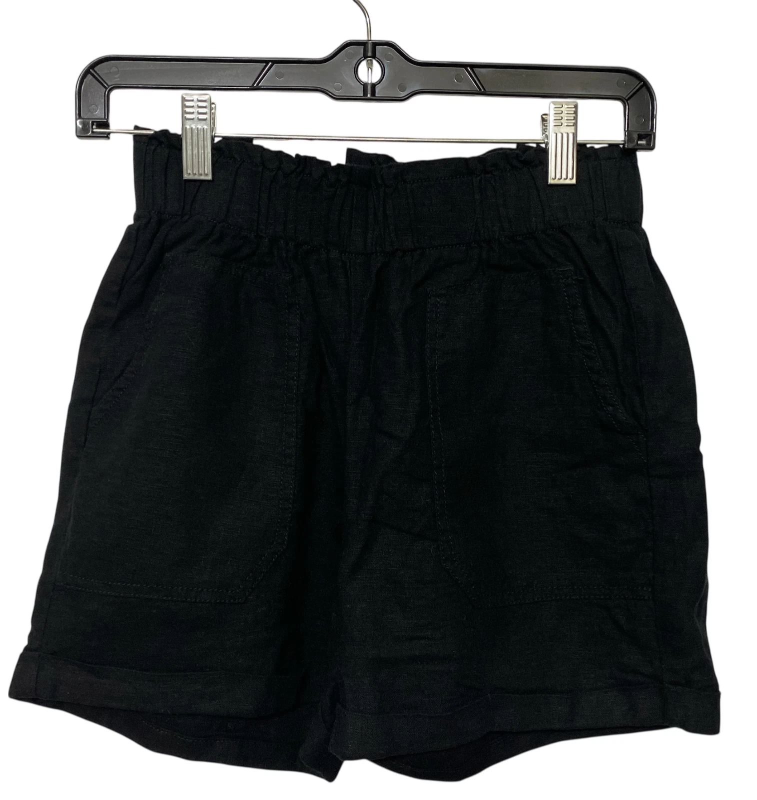 Briggs Women's Linen Blend Shorts Black Size XS NWT