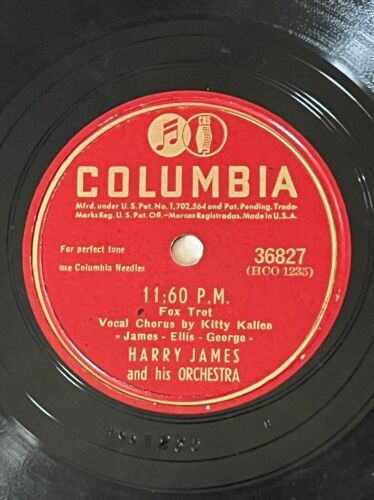 Harry James Carnival Fox Trot, 11:60 PM Columbia Records 78 RPM 10” Shellac