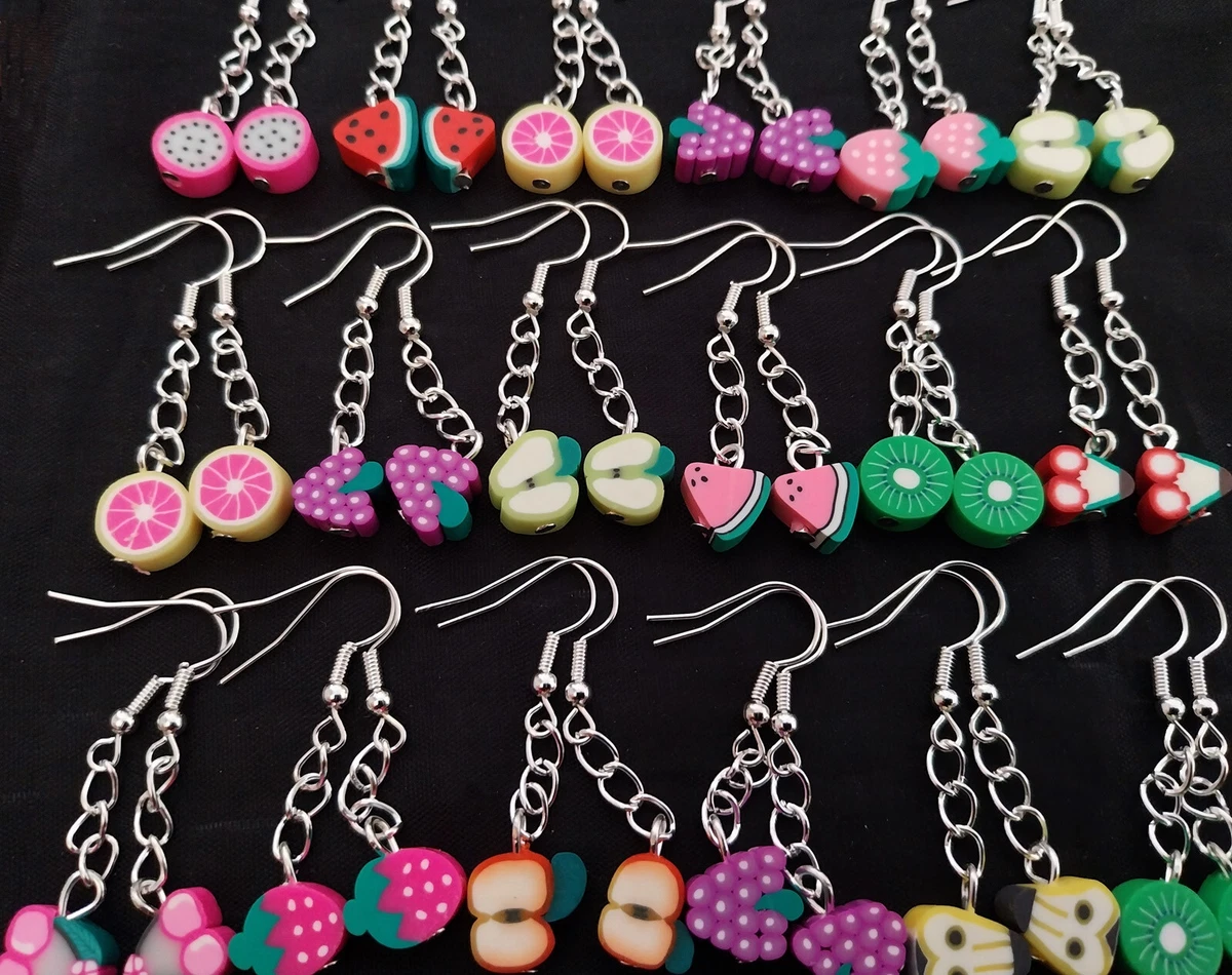Fruit sale clay earrings