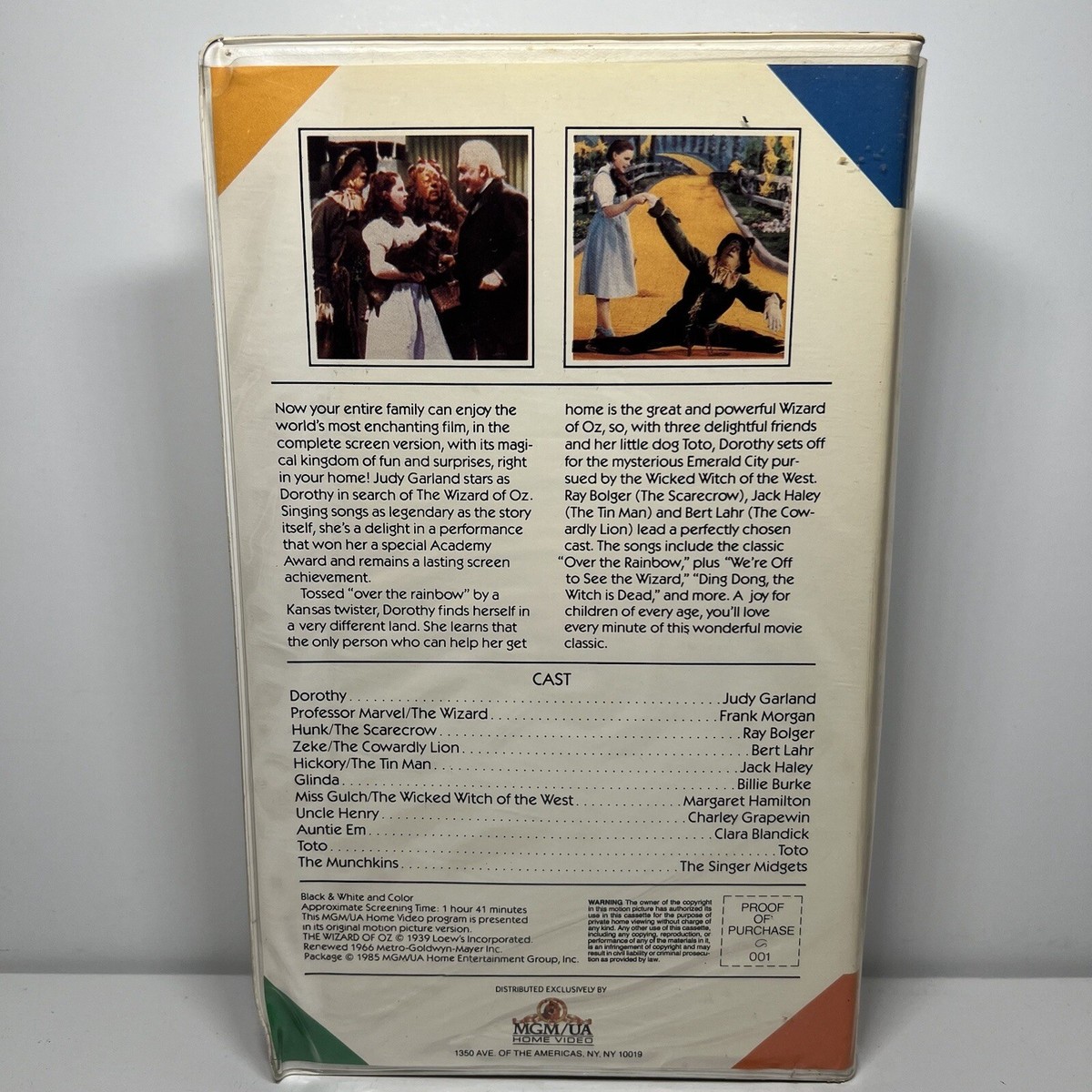 The Wizard Of Oz VHS Viddy-Oh! For Kids 1985 | eBay